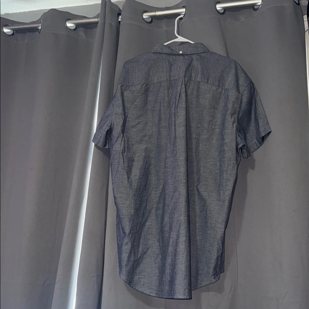 Men's Tommy Hilfiger Short Sleeve Linen Blend Solid Shirt NEW XXL Chambray - Picture 7 of 7